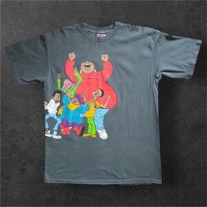 Vintage Scene Not Herd Fat Albert Cosby Kids Graphic T Shirt Mens L Gray NYC